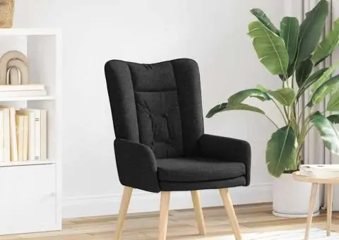 Fotoliu de relaxare, negru, textil - 1/5