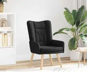 vidaXL Fotoliu de relaxare, negru, textil