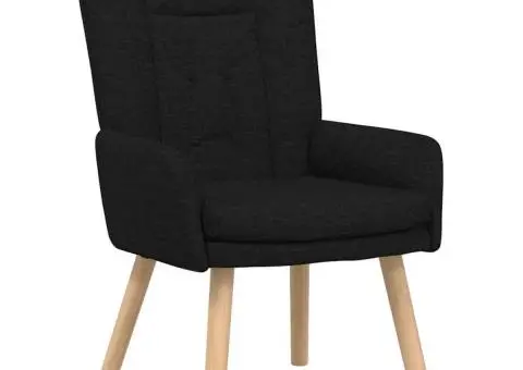 Fotoliu de relaxare, negru, textil - 2/5