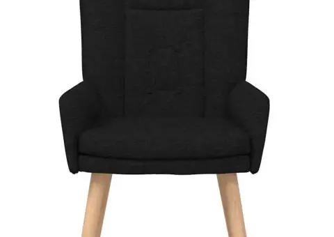 Fotoliu de relaxare, negru, textil - 4/5