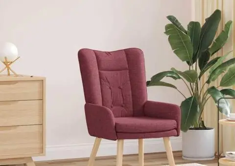 Fotoliu de relaxare, bordo, textil - 1/5