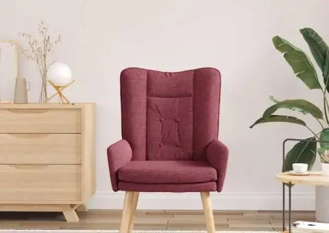 Fotoliu de relaxare, bordo, textil - 3/5