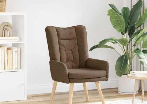 Fotoliu de relaxare, maro, textil - 1/5