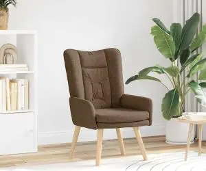Fotoliu de relaxare, maro, textil