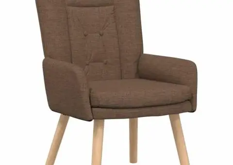 Fotoliu de relaxare, maro, textil - 2/5