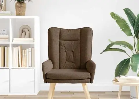 Fotoliu de relaxare, maro, textil - 3/5