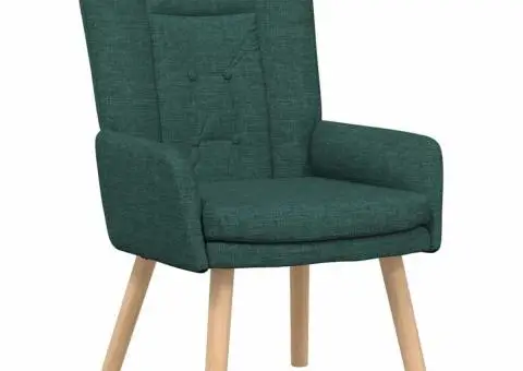 Fotoliu de relaxare, verde închis, textil - 2/5