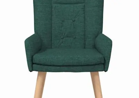 Fotoliu de relaxare, verde închis, textil - 4/5