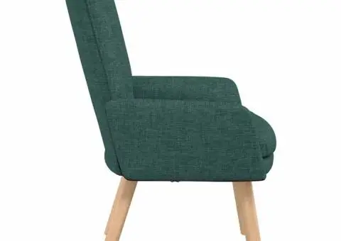 Fotoliu de relaxare, verde închis, textil - 5/5