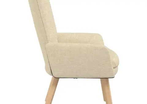 Fotoliu de relaxare, crem, textil - 5/5