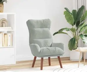vidaXL Fotoliu relaxant din catifea gri deschis