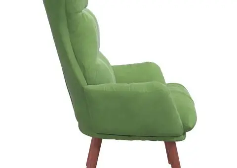 Fotoliu relaxant din velur verde deschis - 5/5