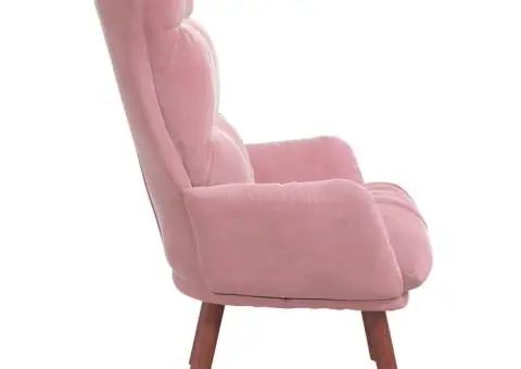 Fotoliu Relaxant roz din catifea - 5/5