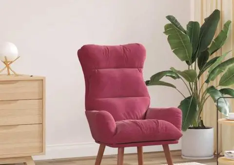 Scaun Relaxant Catifea Bordo - 1/5