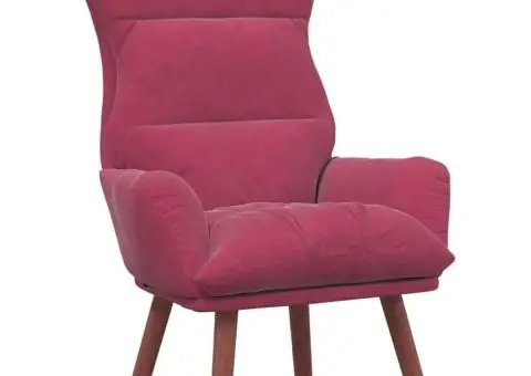 Scaun Relaxant Catifea Bordo - 2/5