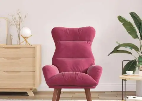 Scaun Relaxant Catifea Bordo - 3/5