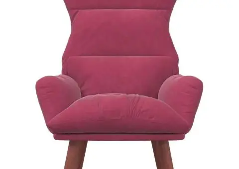 Scaun Relaxant Catifea Bordo - 4/5