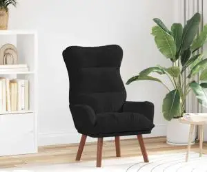 vidaXL Scaun de Relaxare Catifea Neagră