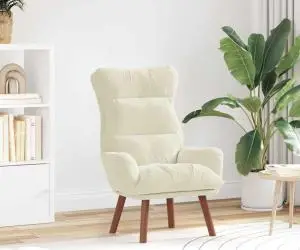 vidaXL Scaun Relaxare Crem Catifea