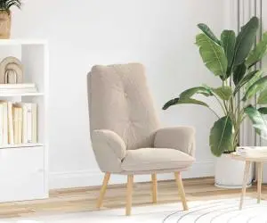 vidaXL Scaun Relaxant Gri deschis din material similar lânii