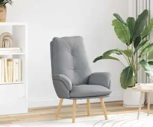 vidaXL Fotoliu Relaxant Gri deschis