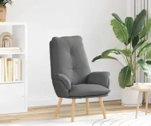 vidaXL scaun de relaxare gri închis din țesătură