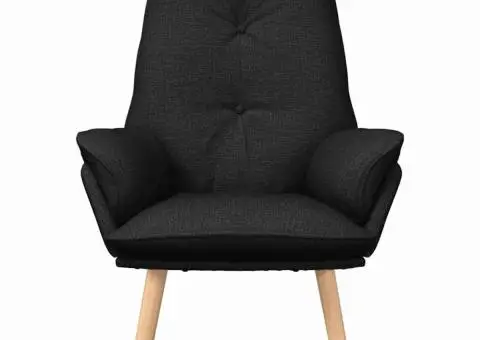 Fotoliu Relaxant din stofă neagră - 4/5