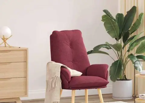 Scaun Relaxant Burgundy Textil - 1/5