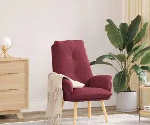 vidaXL Scaun Relaxant Burgundy Textil