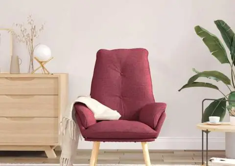 Scaun Relaxant Burgundy Textil - 3/5