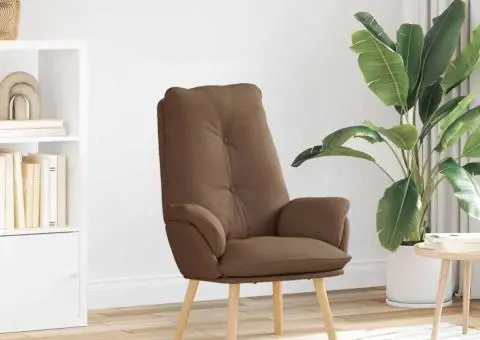 Fotoliu Relaxant din Material Maro - 1/5