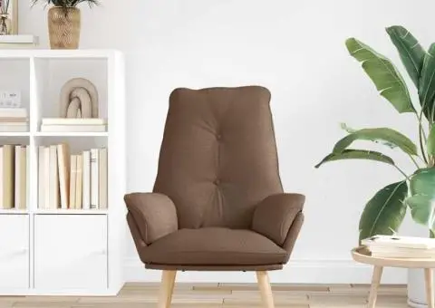 Fotoliu Relaxant din Material Maro - 3/5