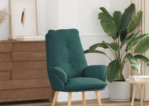 Fotoliu Relaxant Verde Închis Material Textil - 1/5