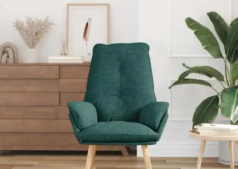 Fotoliu Relaxant Verde Închis Material Textil - 3/5