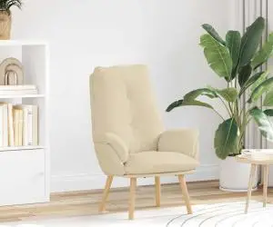 vidaXL Fotoliu Relaxant din Material Crem