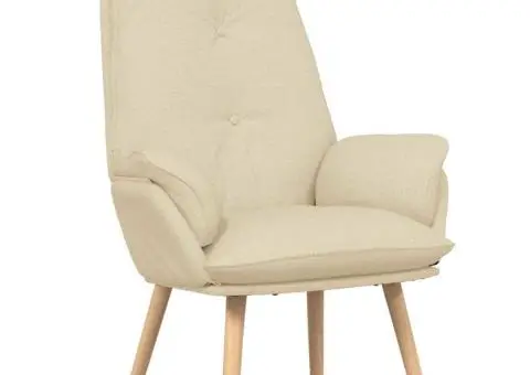 Fotoliu Relaxant din Material Crem - 2/5