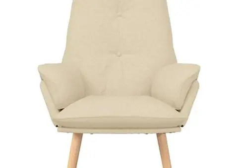 Fotoliu Relaxant din Material Crem - 4/5