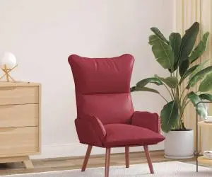 vidaXL Fotoliu de relaxare, bordo, piele ecologică