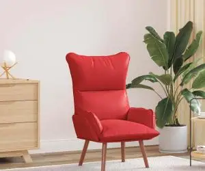 vidaXL Fotoliu de relaxare, roșu, piele ecologică