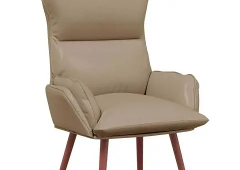 Scaun Relaxant Cappuccino Piele Ecologică - 2/5