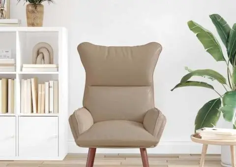 Scaun Relaxant Cappuccino Piele Ecologică - 3/5