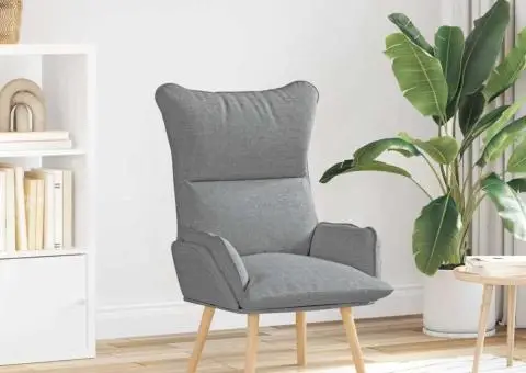 Fotoliu de relaxare, gri deschis, textil - 1/5