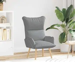 vidaXL Fotoliu de relaxare, gri deschis, textil