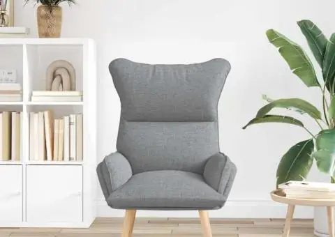 Fotoliu de relaxare, gri deschis, textil - 3/5