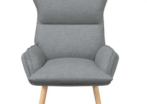 Fotoliu de relaxare, gri deschis, textil - 4/5