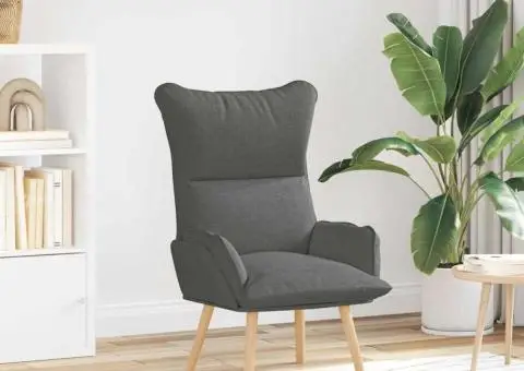 Fotoliu de relaxare, gri închis, textil - 1/5