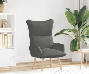 vidaXL Fotoliu de relaxare, gri închis, textil