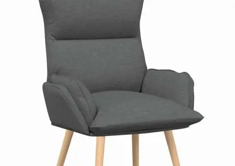 Fotoliu de relaxare, gri închis, textil - 2/5