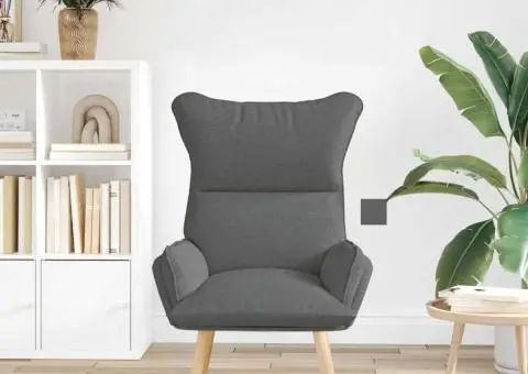 Fotoliu de relaxare, gri închis, textil - 3/5