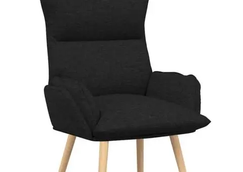 Fotoliu de relaxare, negru, textil - 2/5